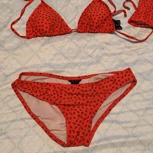 Ann Taylor Swim - 3 piece suit set red w/navy anchors Ann Taylor Swim - 3 piece suit set red w/navy anchors